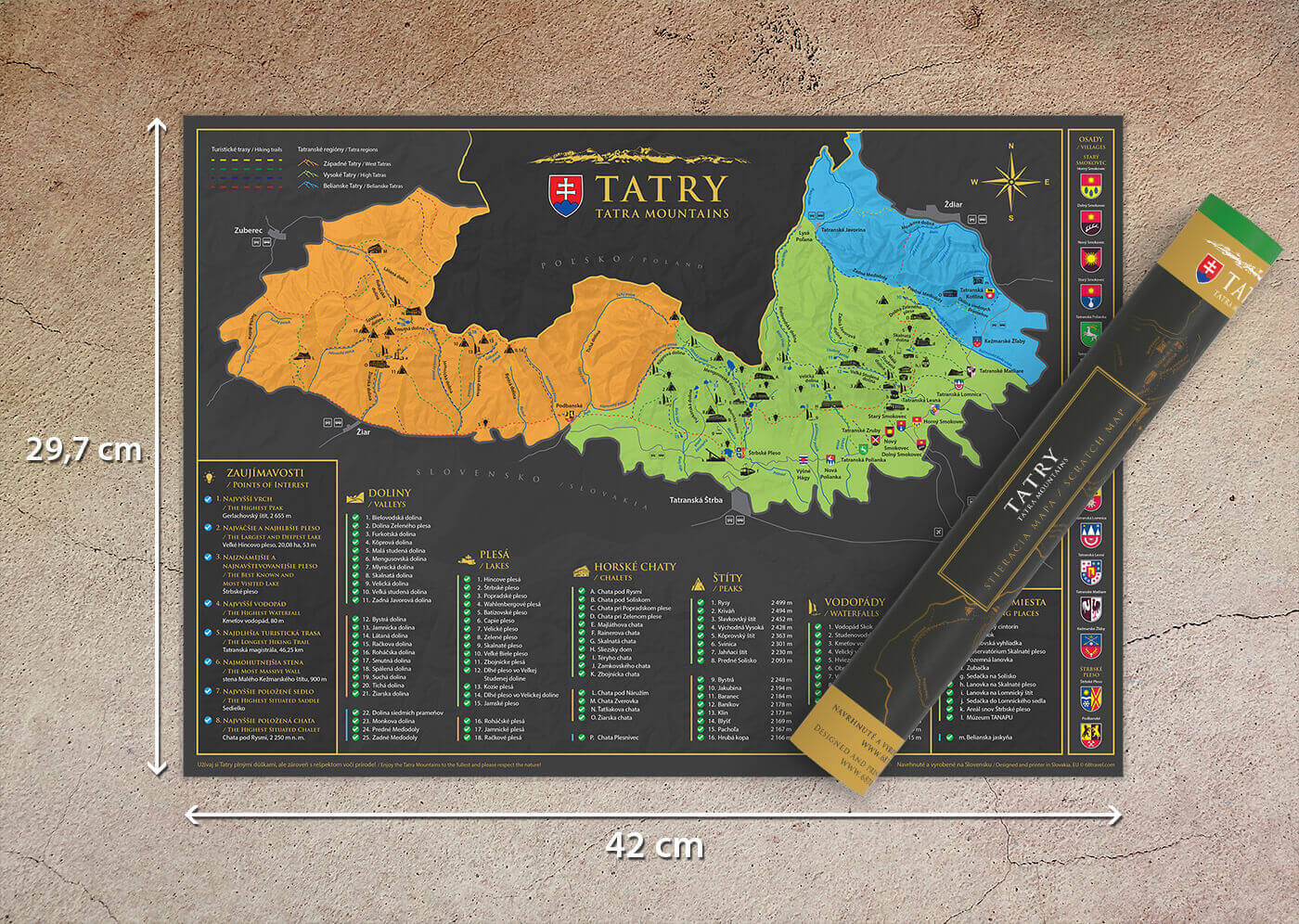 Kratzkarte der Tatra